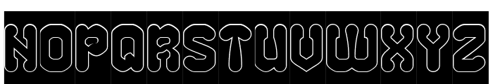 CHUBBY TECH-Hollow-Inverse Font UPPERCASE