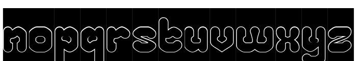 CHUBBY TECH-Hollow-Inverse Font LOWERCASE
