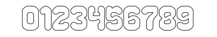 CHUBBY TECH-Hollow Font OTHER CHARS