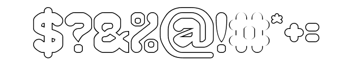 CHUBBY TECH-Hollow Font OTHER CHARS