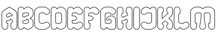 CHUBBY TECH-Hollow Font UPPERCASE