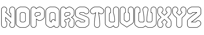 CHUBBY TECH-Hollow Font UPPERCASE