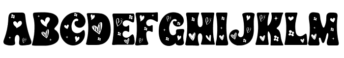 CHUNKY HEART DECORATIVE Font LOWERCASE