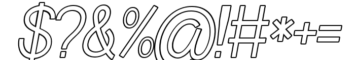 CODA LOOP Italic Outline It Out Font OTHER CHARS