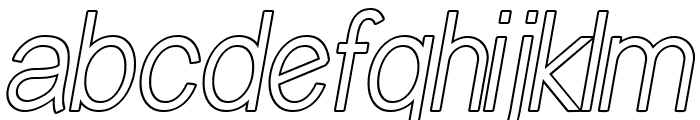 CODA LOOP Italic Outline It Out Font LOWERCASE
