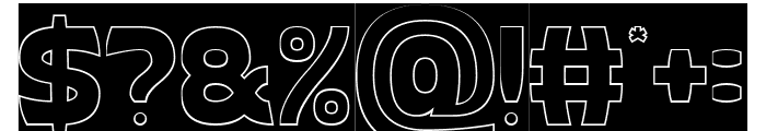 COMING SOON-Hollow-Inverse Font OTHER CHARS