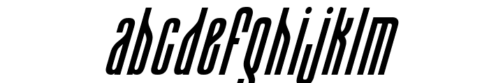 CONICAL CONDENSED Italic Font LOWERCASE