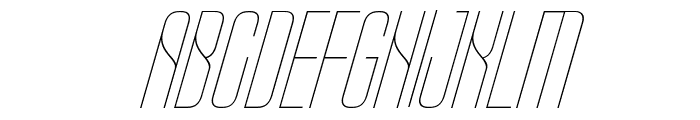 CONICAL CONDENSED Thin Italic Font UPPERCASE