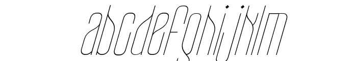 CONICAL CONDENSED Thin Italic Font LOWERCASE