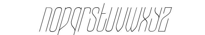 CONICAL CONDENSED Thin Italic Font LOWERCASE