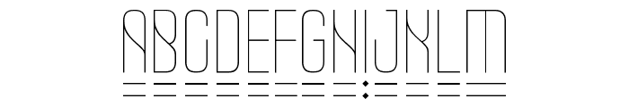 CONICAL CONDENSED Thin Underline Font UPPERCASE