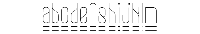 CONICAL CONDENSED Thin Underline Font LOWERCASE