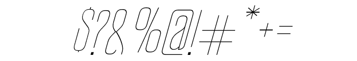 CONICALCONDENSEDThin-Italic Font OTHER CHARS