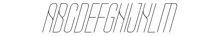 CONICALCONDENSEDThin-Italic Font UPPERCASE