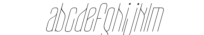 CONICALCONDENSEDThin-Italic Font LOWERCASE
