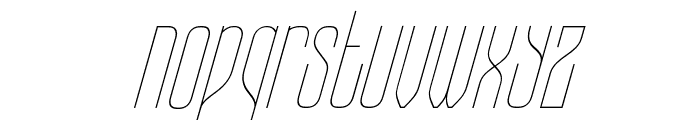CONICALCONDENSEDThin-Italic Font LOWERCASE
