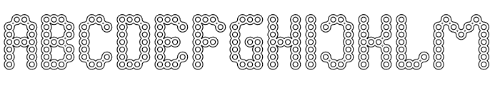 CONNECT THE DOTS-Hollow Font UPPERCASE