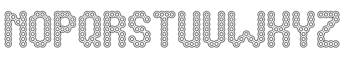 CONNECT THE DOTS-Hollow Font UPPERCASE