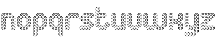 CONNECT THE DOTS-Hollow Font LOWERCASE