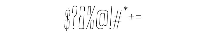CONQUEST Slab serif Thin Italic Italic Font OTHER CHARS