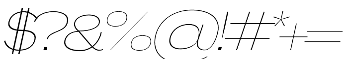 CORVO Thin Italic Font OTHER CHARS