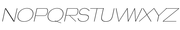 CORVO Thin Italic Font UPPERCASE