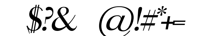 COSHA ITALIC Font OTHER CHARS