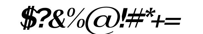 COSMIC ITALIC Font OTHER CHARS