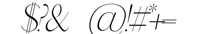 COSMIC Light Italic Font OTHER CHARS