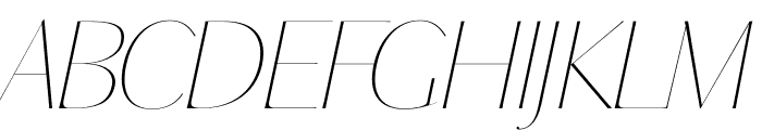 COSMIC Thin Italic Font UPPERCASE