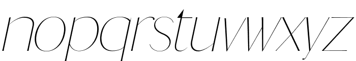 COSMIC Thin Italic Font LOWERCASE