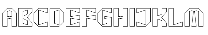 CUBISM-Hollow Font UPPERCASE