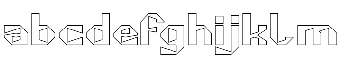 CUBISM-Hollow Font LOWERCASE