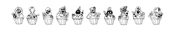CUPCAKE-GHOUL-CANDY DOODLE Font OTHER CHARS