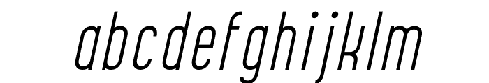 CURVE Thin Italic Font LOWERCASE