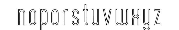 CURVE Thin Outline Font LOWERCASE