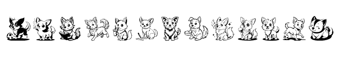 CUTE DOGS Font UPPERCASE