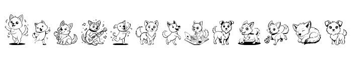 CUTE DOGS Font UPPERCASE