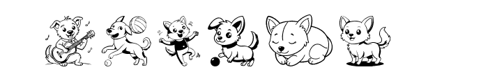 CUTE DOGS Font LOWERCASE