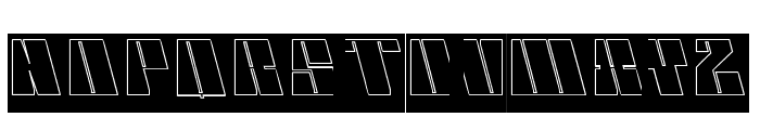 CYBER-Hollow-Inverse Font UPPERCASE