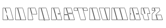 CYBER-Hollow Font UPPERCASE