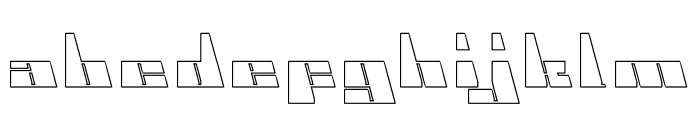CYBER-Hollow Font LOWERCASE