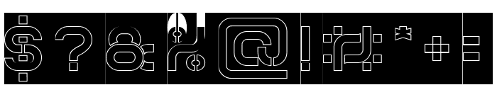 CYBER ROMANCE-Hollow-Inverse Font OTHER CHARS