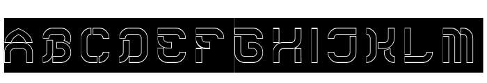 CYBER ROMANCE-Hollow-Inverse Font UPPERCASE