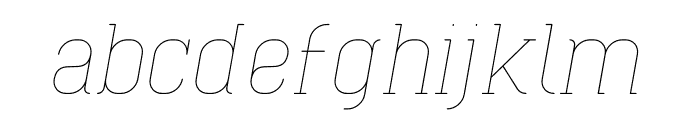 Cabo Slab Thin It Font LOWERCASE