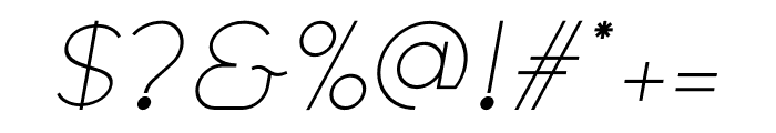 Cabriole Light Italic Font OTHER CHARS