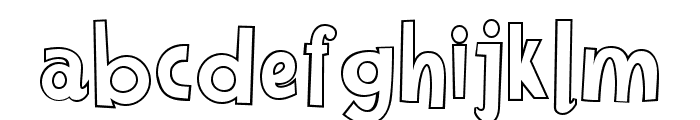 Cacophony Outline Regular Font LOWERCASE