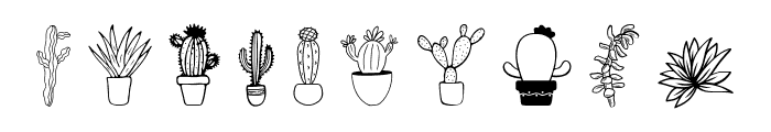 Cactus Clipart Font OTHER CHARS