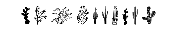 Cactus Clipart Font OTHER CHARS