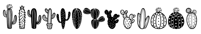 Cactus Doodle Font UPPERCASE